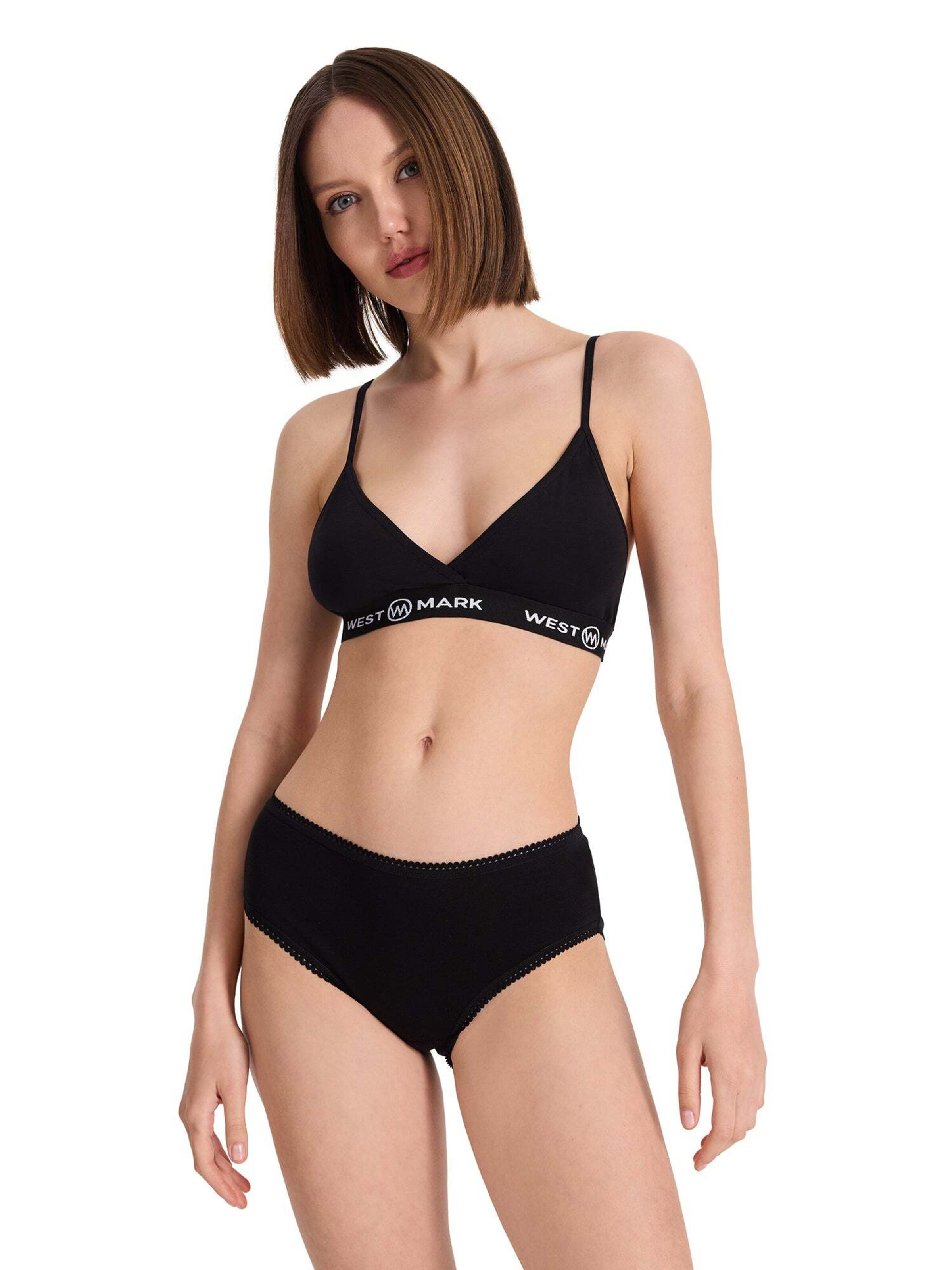 Slip 'EVA' di WESTMARK LONDON in nero: frontale