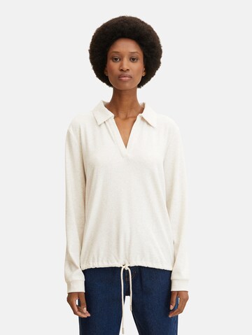 TOM TAILOR Sweatshirt in White: front