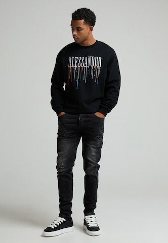 Alessandro Zavetti Sweatshirt 'Artista' in Black
