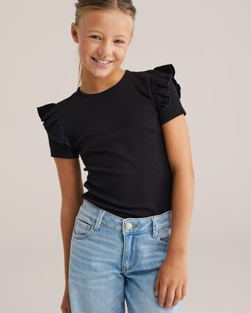 WE Fashion T-Shirt in Schwarz: Vorderseite