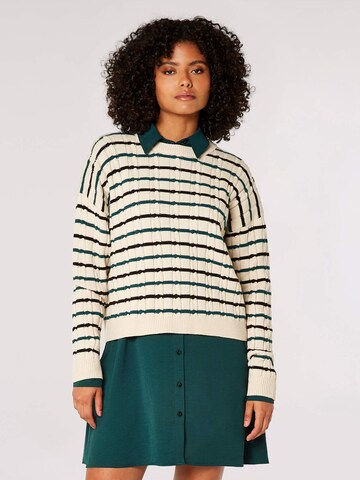 Apricot Pullover in Beige: Vorderseite