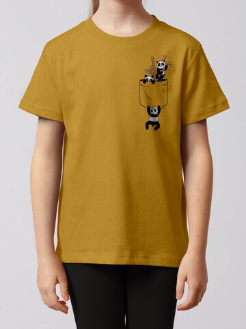 watabout.kids Shirt 'Pocket Pandas' in Yellow