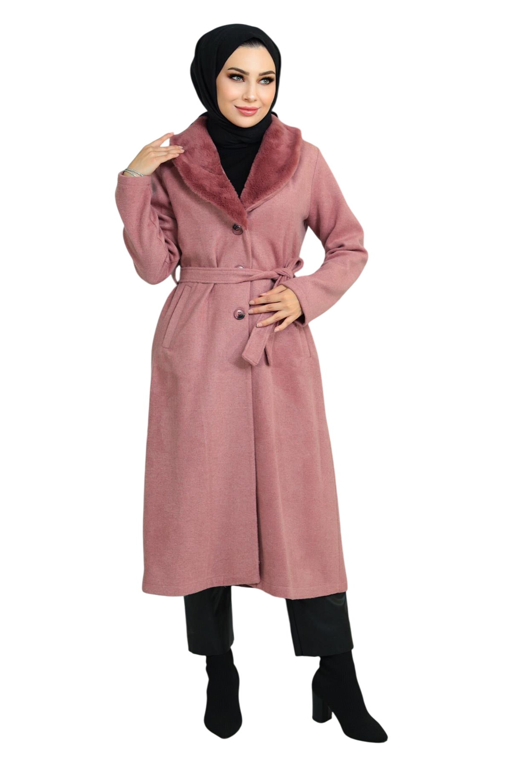 MODAMIHRAM Tussenmantel in Roze: voorkant