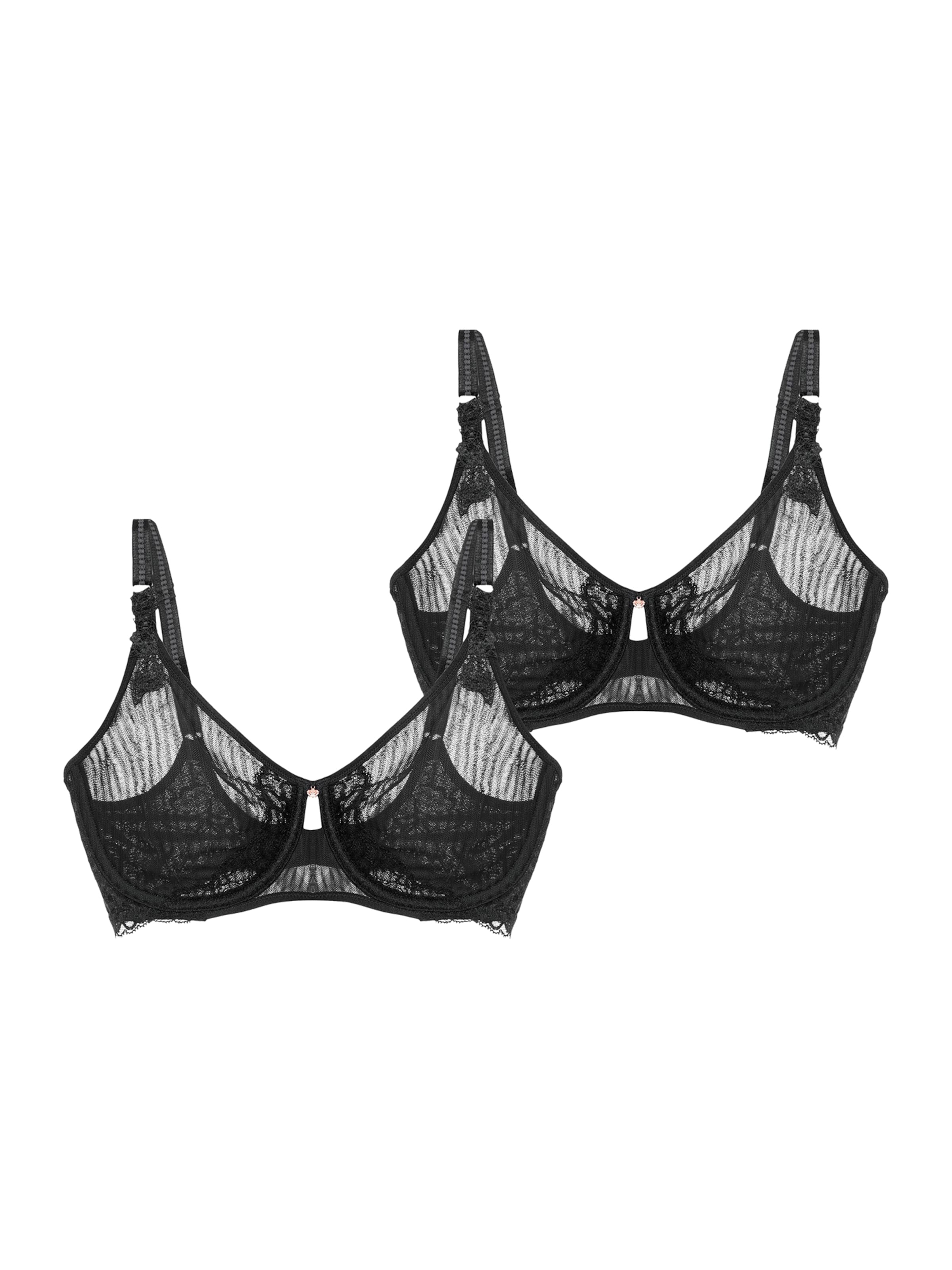 TRIUMPH Bügel-BH ' Peony Florale ' in Schwarz: Vorderseite