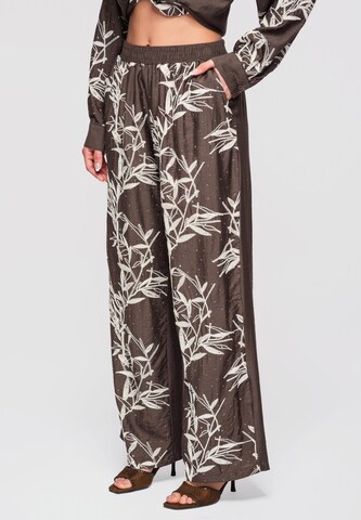 Loosefit Pantalon Ombre en marron