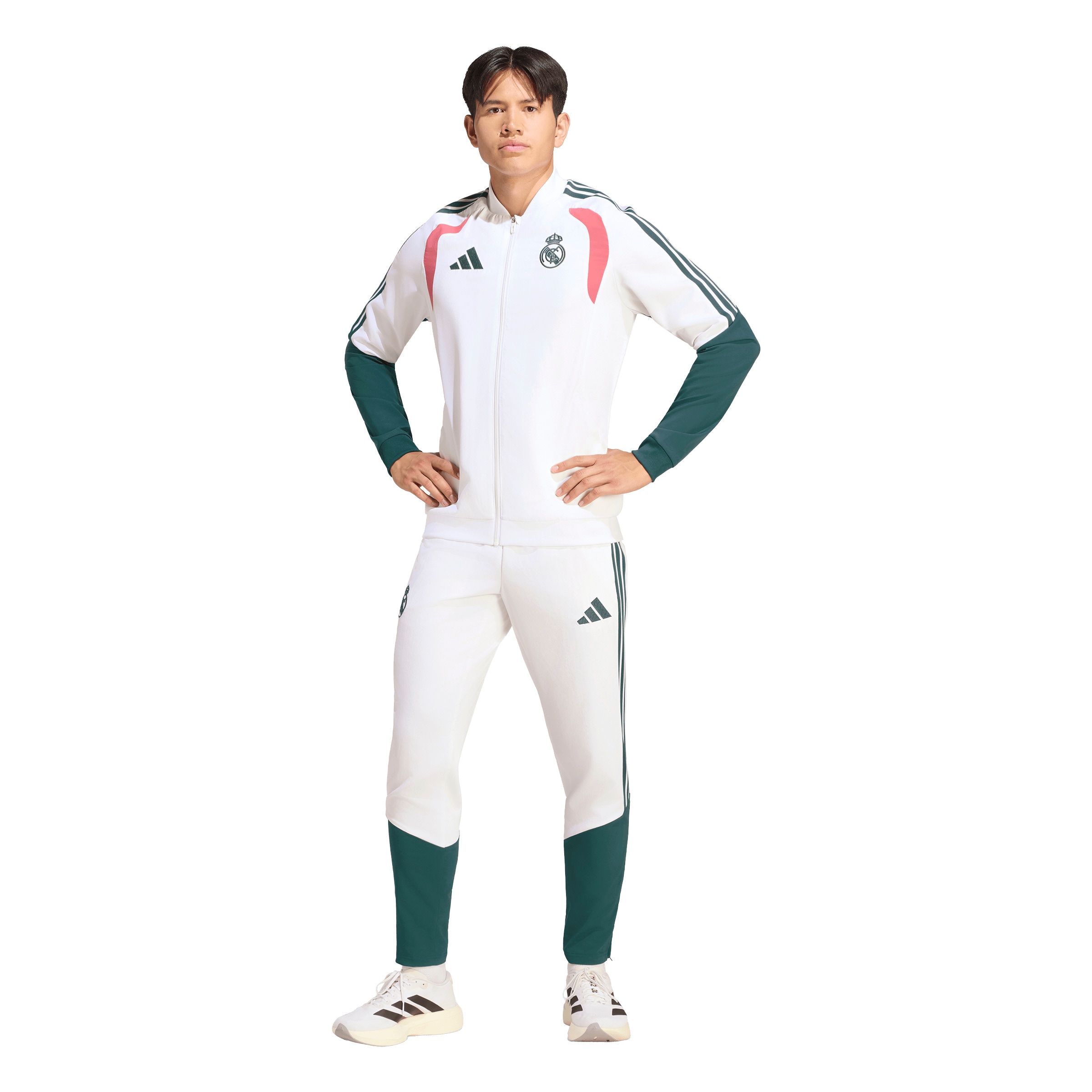 ADIDAS PERFORMANCE Sweat jacket 'REAL EU' in White