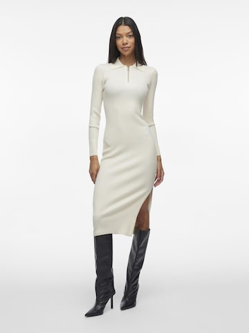 VILA Knit dress in Beige: front