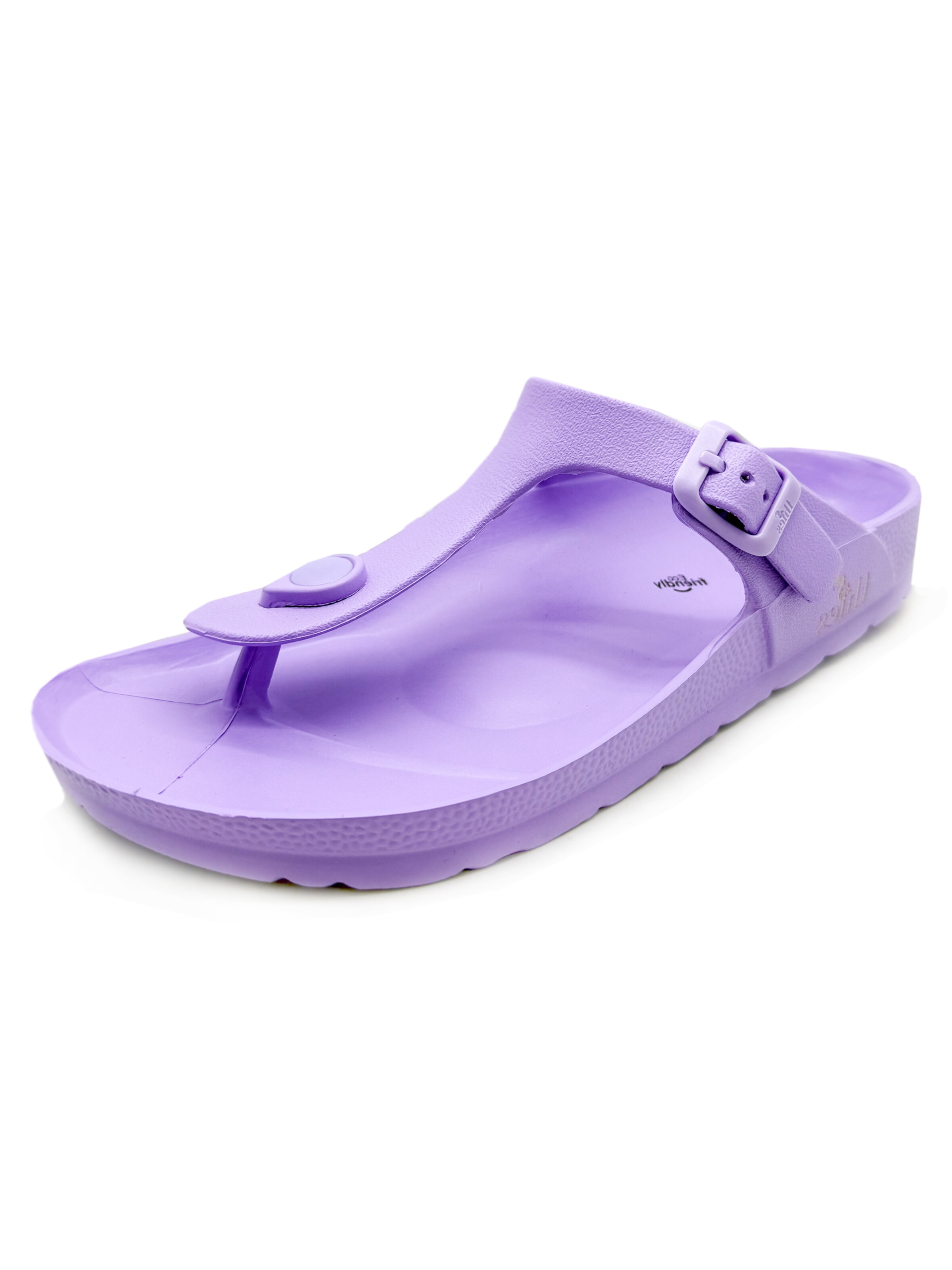 thies T-Bar Sandals 'thies 1856 ® Ecofoam Thong Sandal vegan' in Purple: front