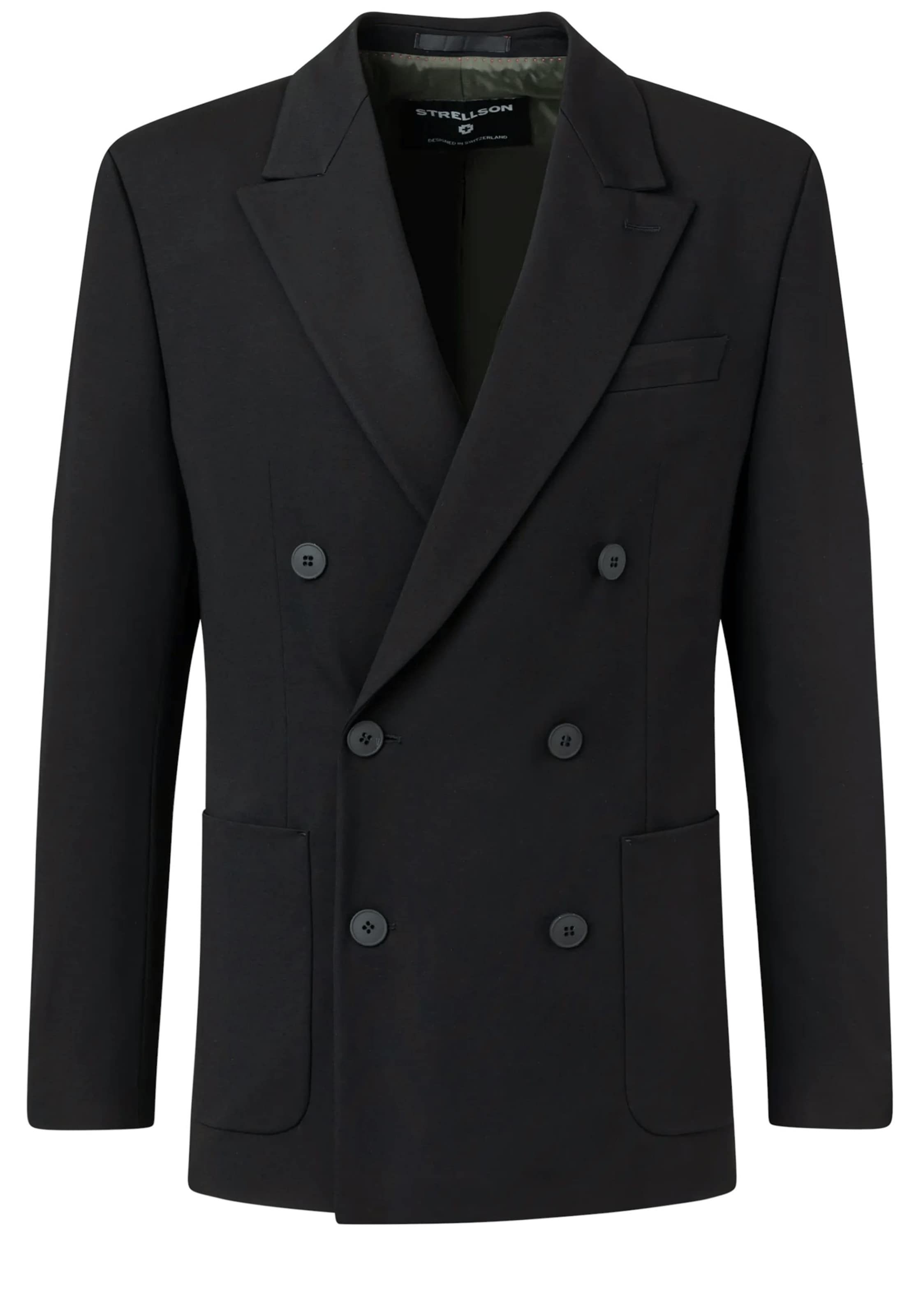 STRELLSON Slim fit Business Blazer ' Ashton' in Black: front