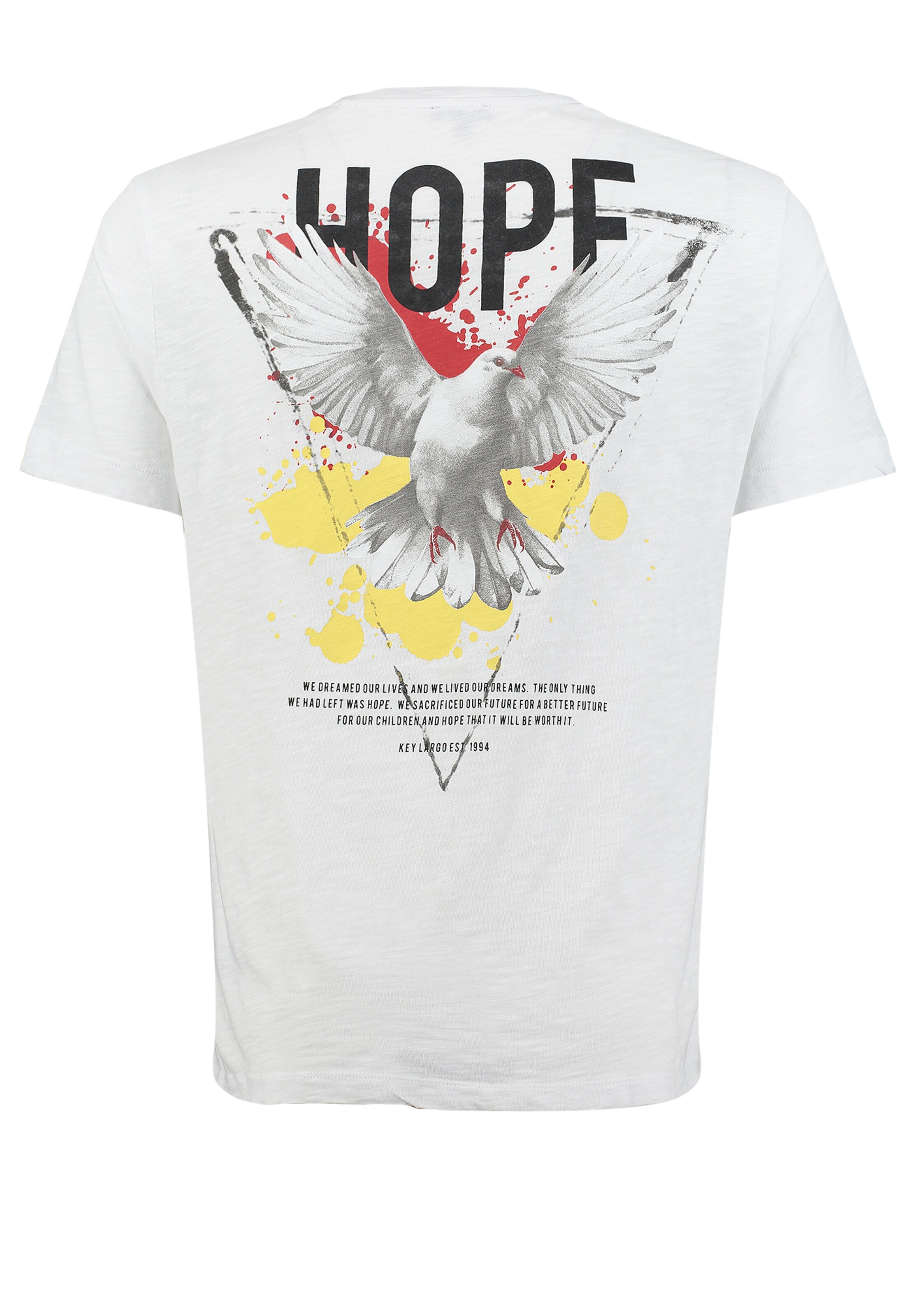 Key Largo T-shirt 'Hope' i vit