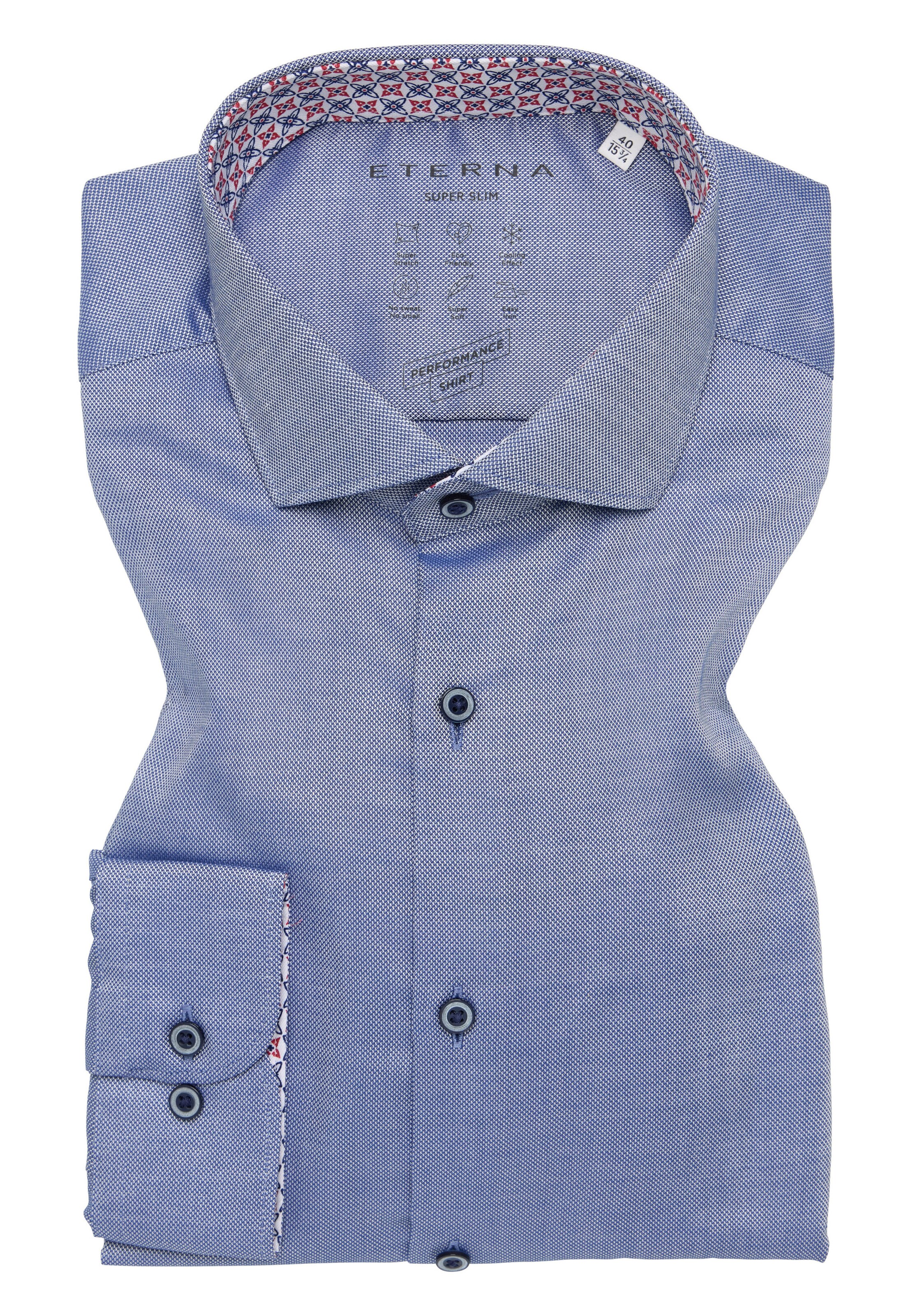 ETERNA Super Slim Fit Business shirt in Blue