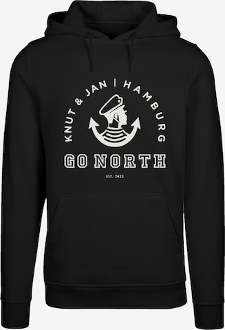 F4NT4STIC Sweatshirt 'Go North Logo' in Schwarz: Vorderseite