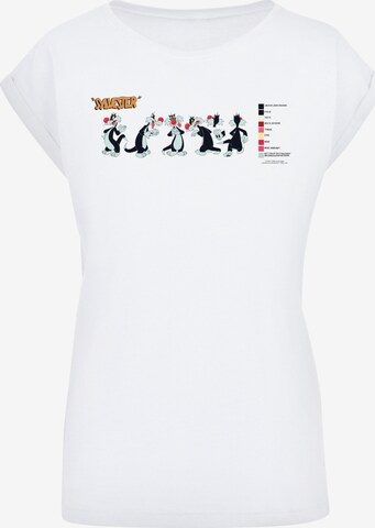 T-shirt 'Looney Tunes Sylvester Colour Code' F4NT4STIC en mélange de couleurs : devant