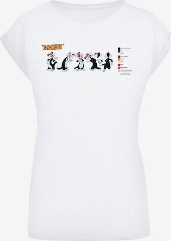 F4NT4STIC T-Shirt 'Looney Tunes Sylvester Colour Code' in Mischfarben: predná strana