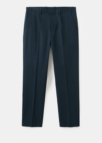 MANGO MAN Slim fit Pleated Pants 'Delave' in Blue