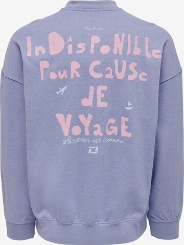 Only & Sons Sweatshirt 'Layne' in Purple