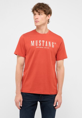 MUSTANG T-Shirt 'Austin ' in Rot: Vorderseite
