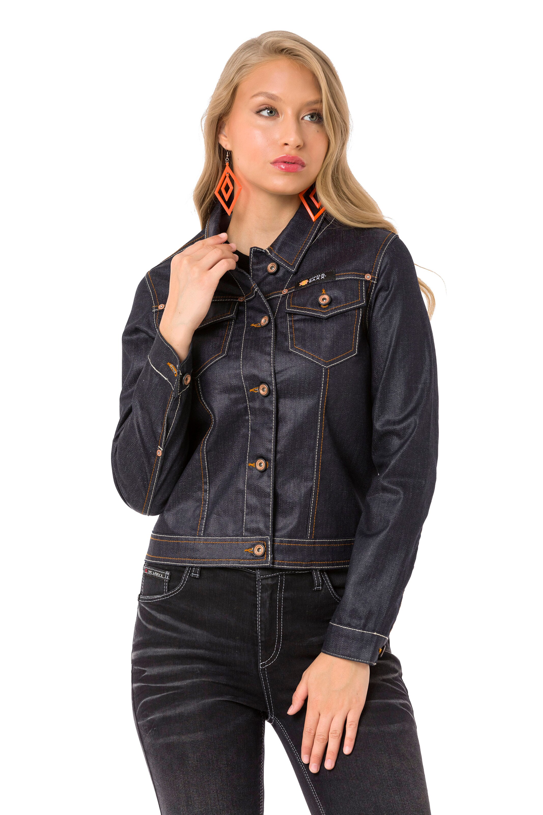 Veste mi-saison CIPO & BAXX en gris : devant