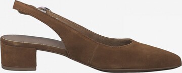 TAMARIS - Sapatos abertos atrás em castanho