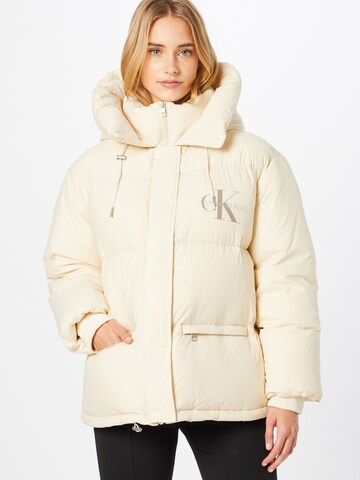 Veste d’hiver Calvin Klein Jeans en beige : devant