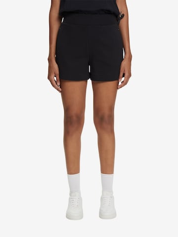 ESPRIT Loose fit Sports trousers in Black: front