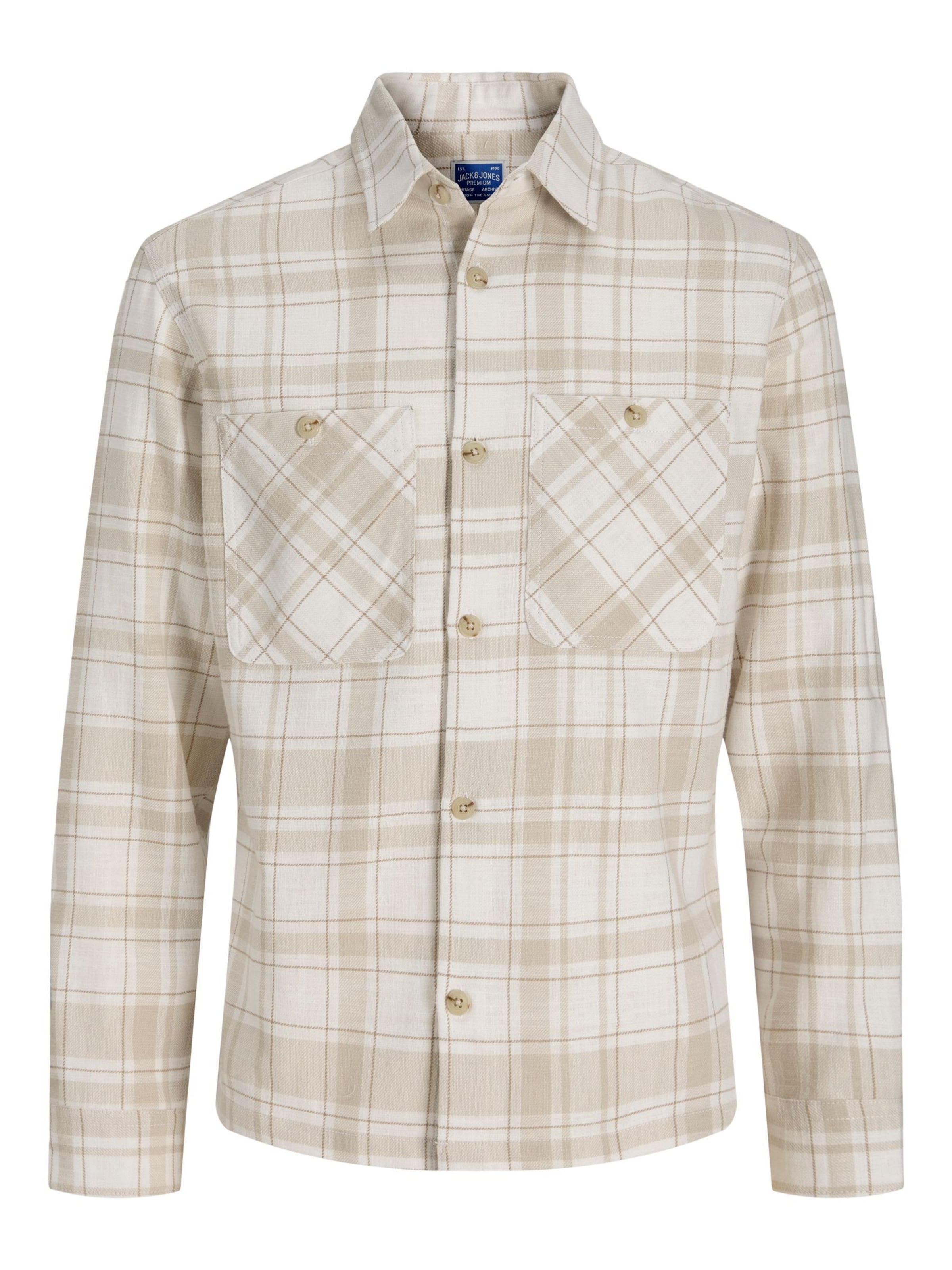 JACK & JONES Chemise en beige / blanc, Vue avec produit