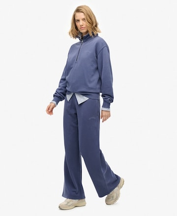 Wide Leg Pantalon 'Athletic Essentials' Superdry en bleu