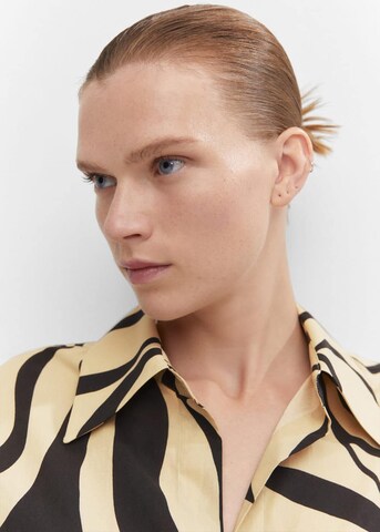 MANGO Blouse 'palm-a' in Beige