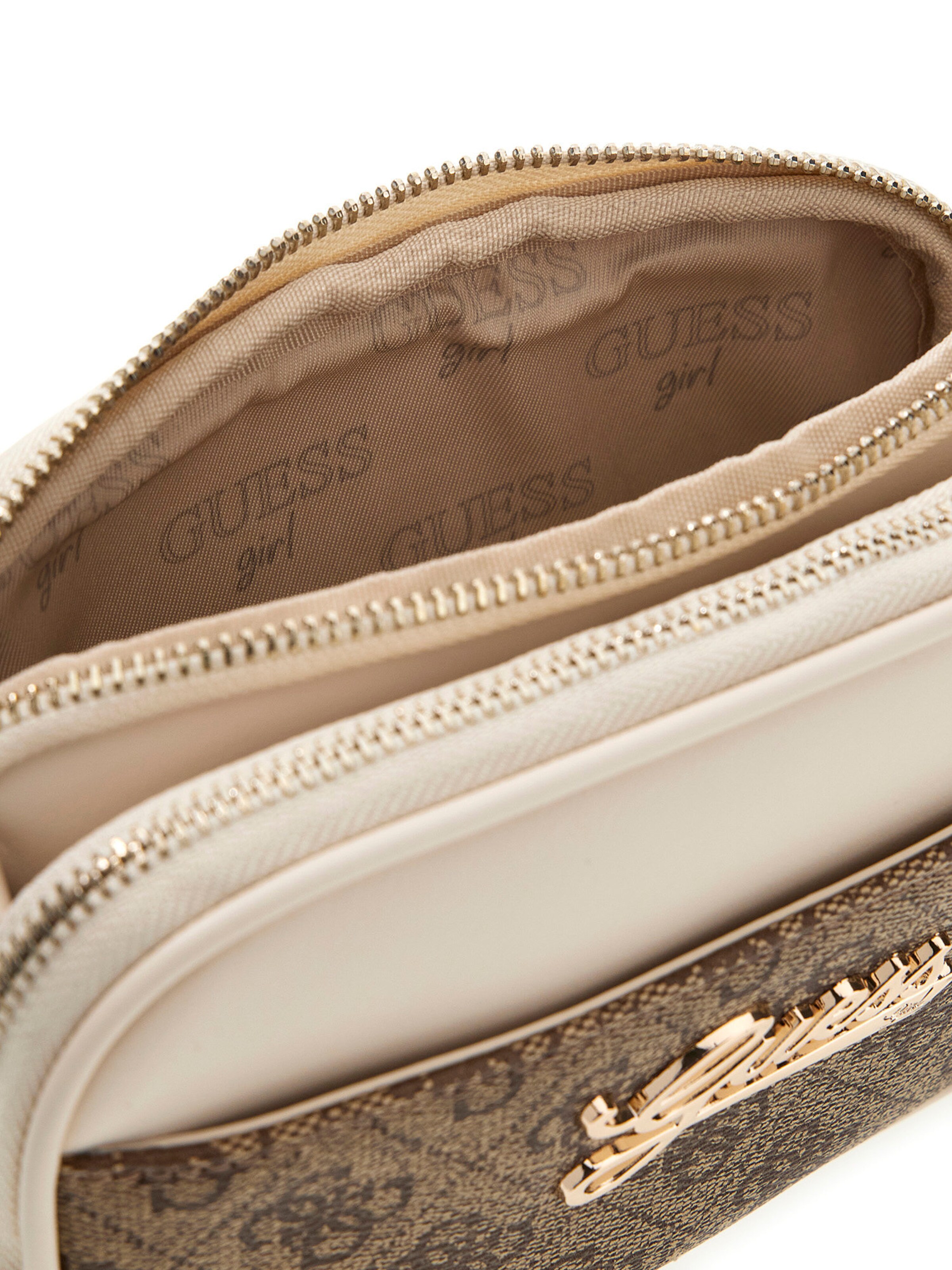 Geantă de umăr de la GUESS pe bej