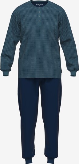 TOM TAILOR Pyjama long en bleu marine / pétrole, Vue avec produit