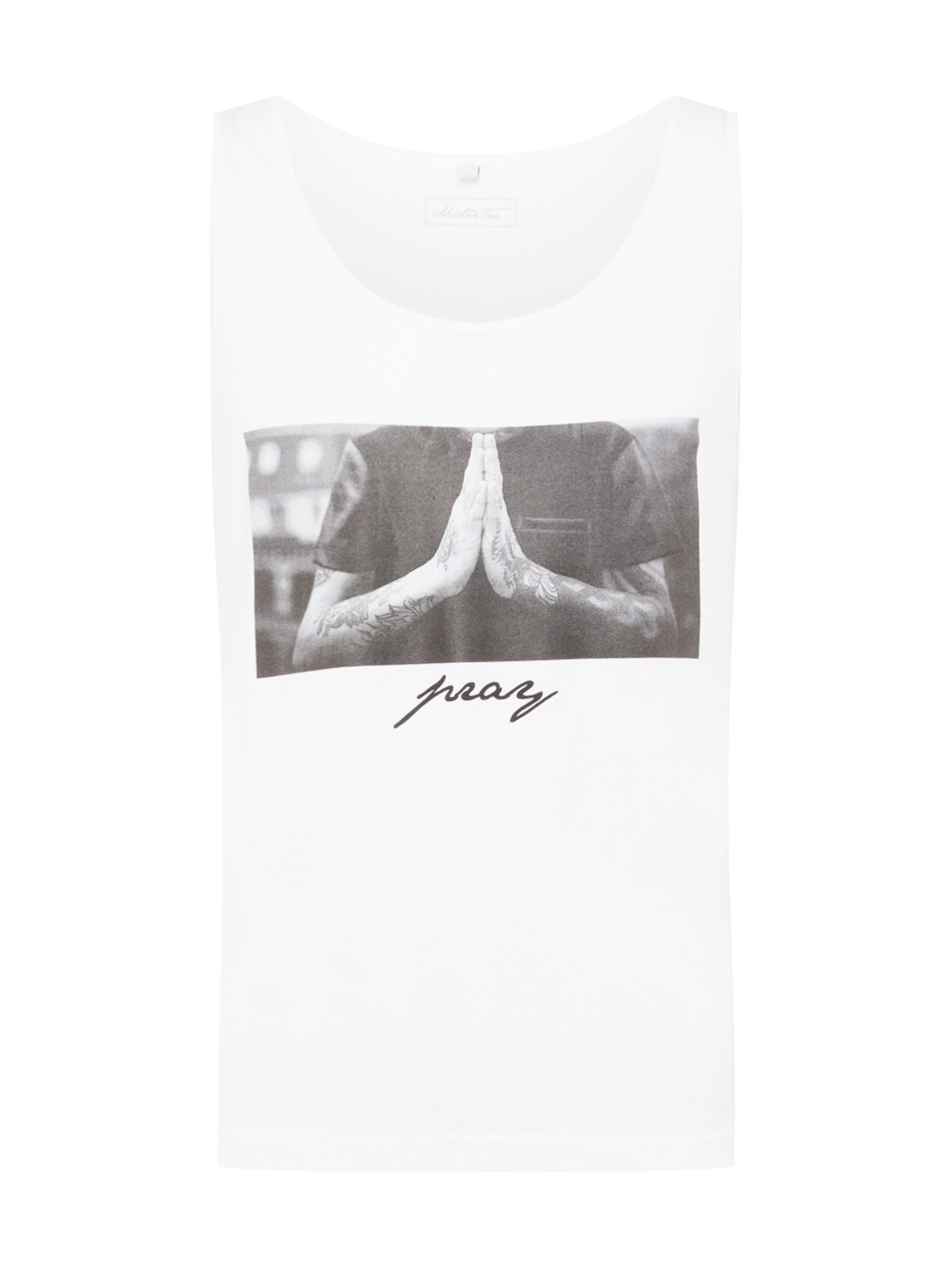 T-Shirt 'Pray' Mister Tee en blanc : devant