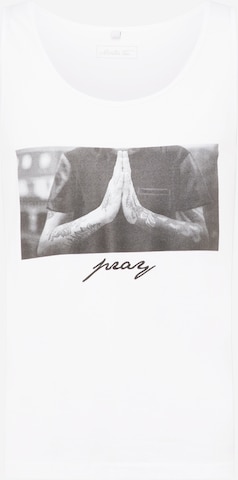 T-Shirt 'Pray' Mister Tee en blanc : devant