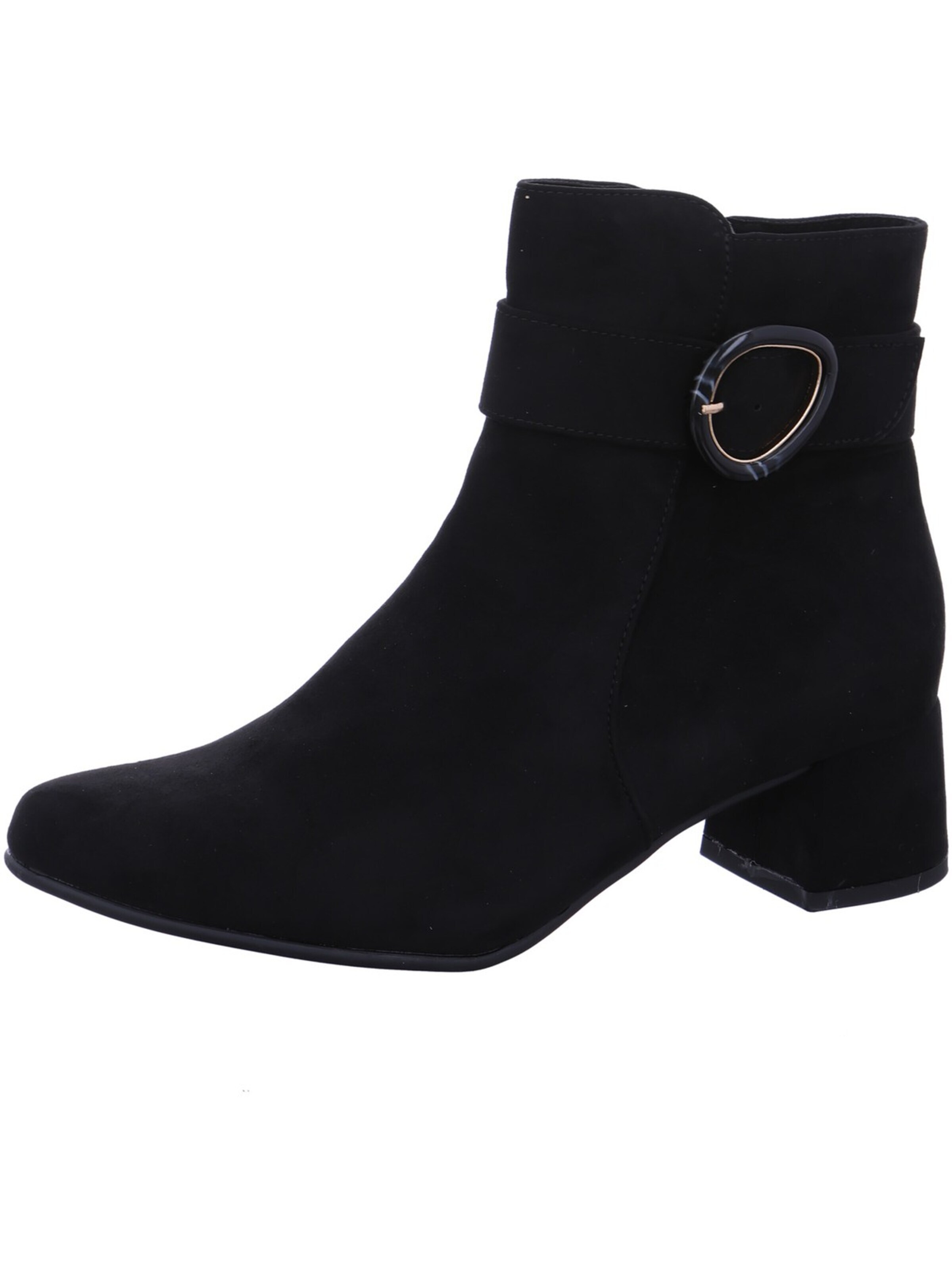 QUEEN'S Ankle Boots in Black: front