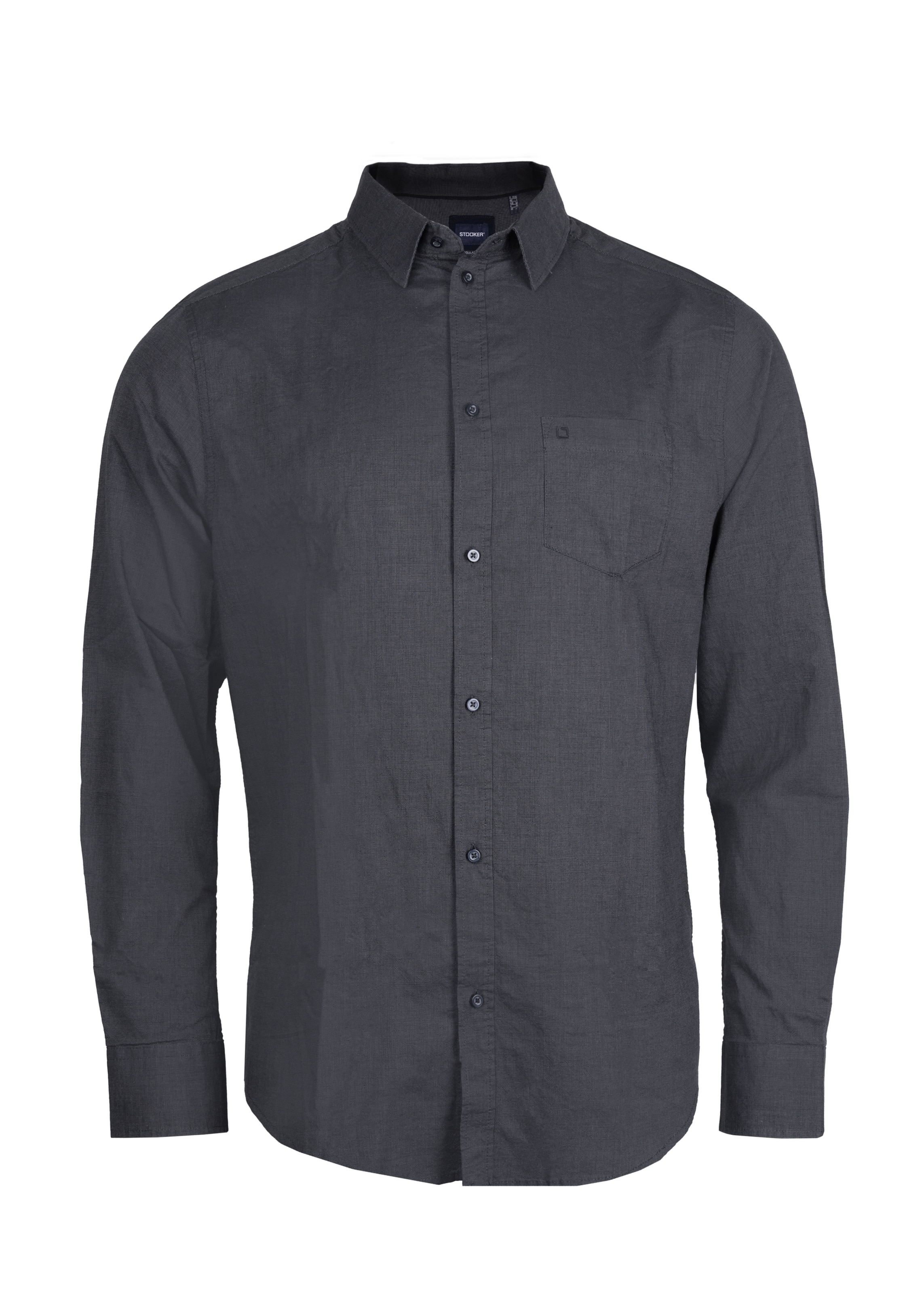 Stooker Men Button Up Shirt 'Hugh' in Grey: front