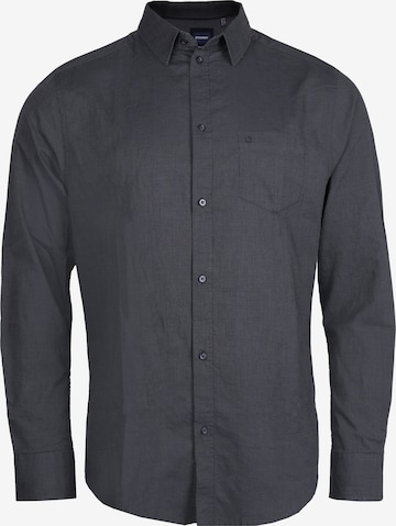 Stooker Men Button Up Shirt 'Hugh' in Grey: front