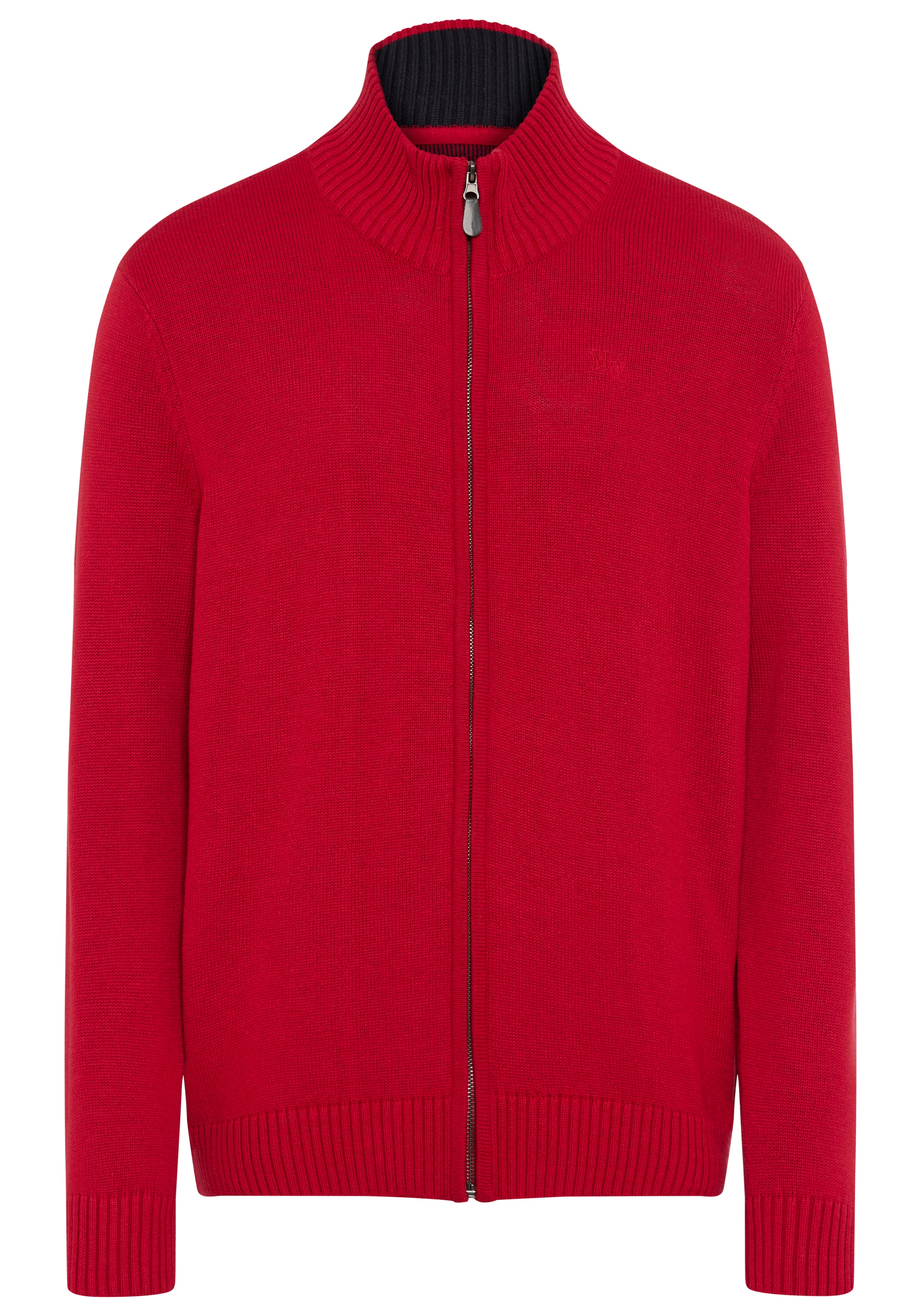 Man's World Knit Cardigan in Red: front