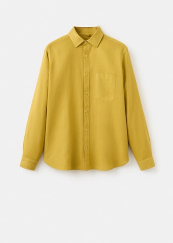 MANGO MAN Regular fit Button Up Shirt 'Avispa-H' in Yellow