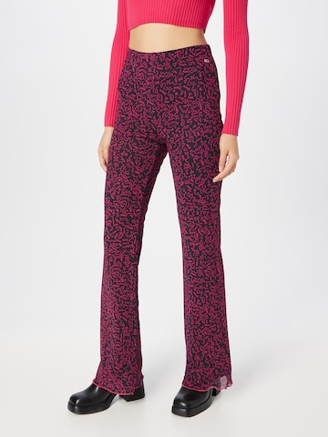 Tommy Jeans Flared Pants in Pink: front