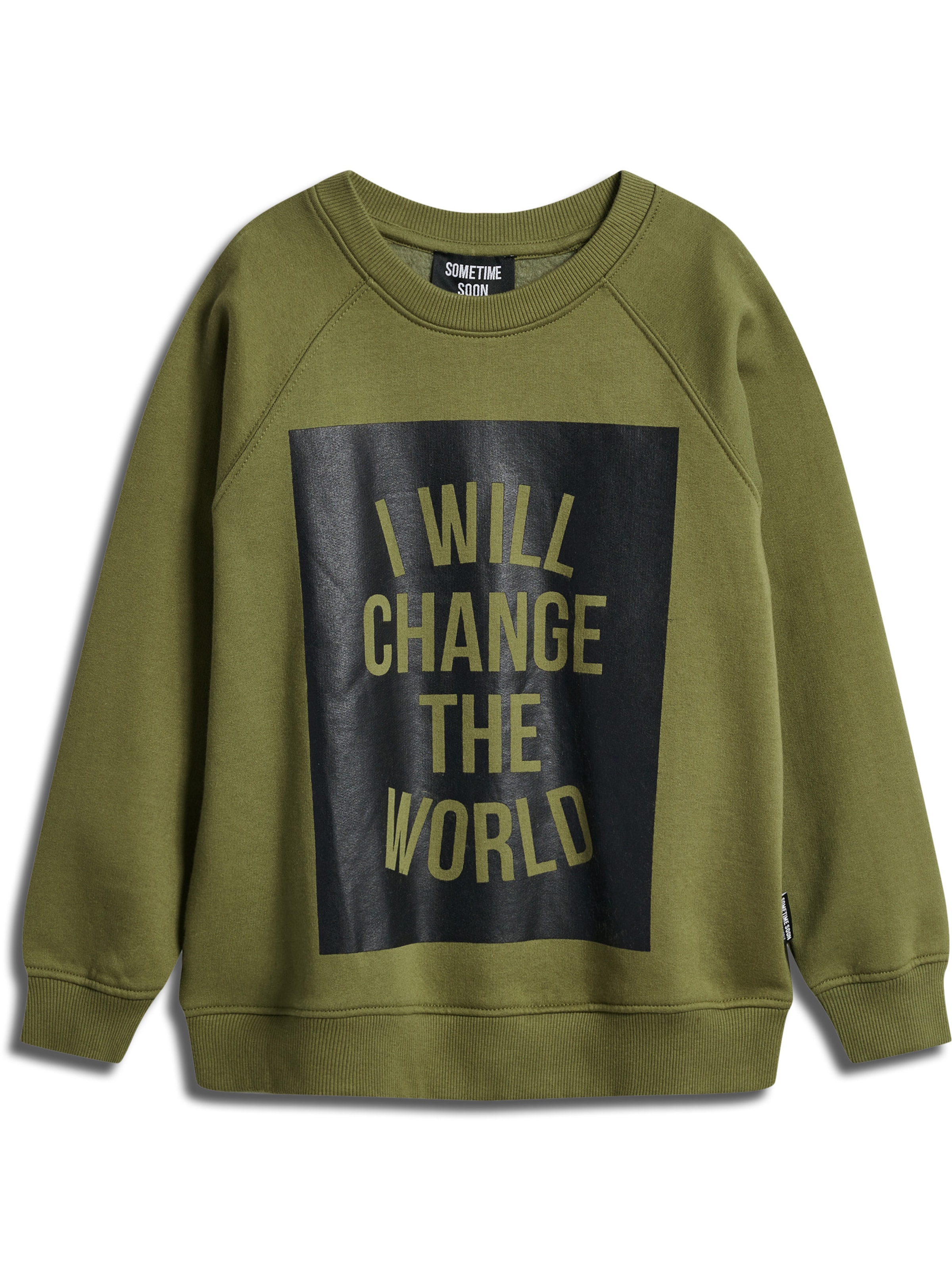 SOMETIME SOON Sweatshirt in Grün: Vorderseite