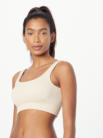 Bustier Soutien-gorge de sport aim'n en beige : devant