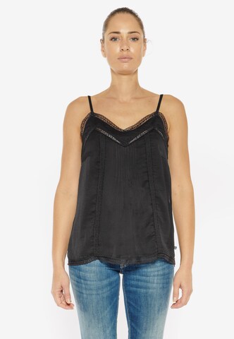 Le Temps Des Cerises Top 'ASMA' in Black: front