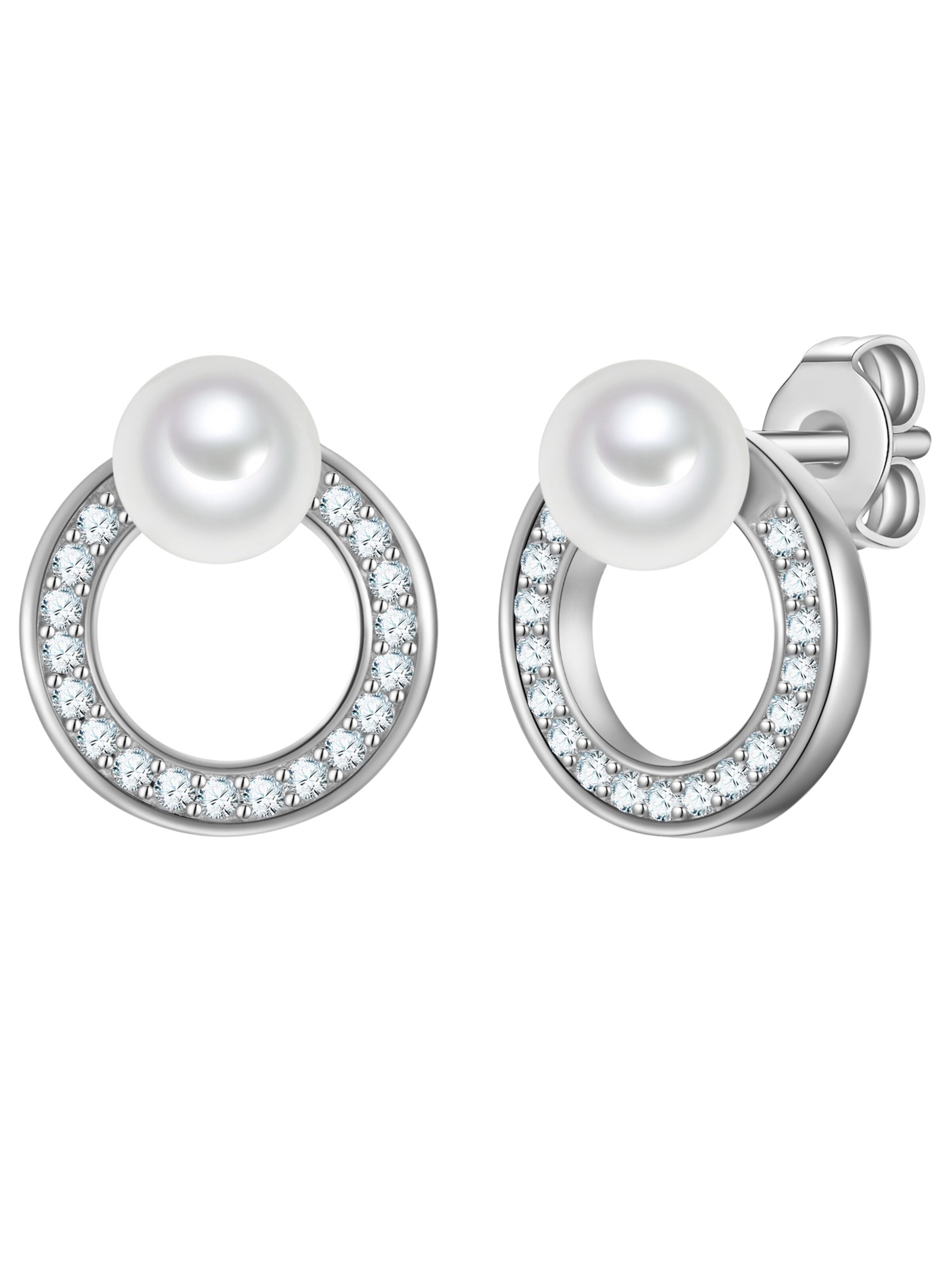 Boucles d'oreilles Rafaela Donata en argent : devant