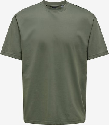 T-Shirt 'Fred' Only & Sons en vert : devant