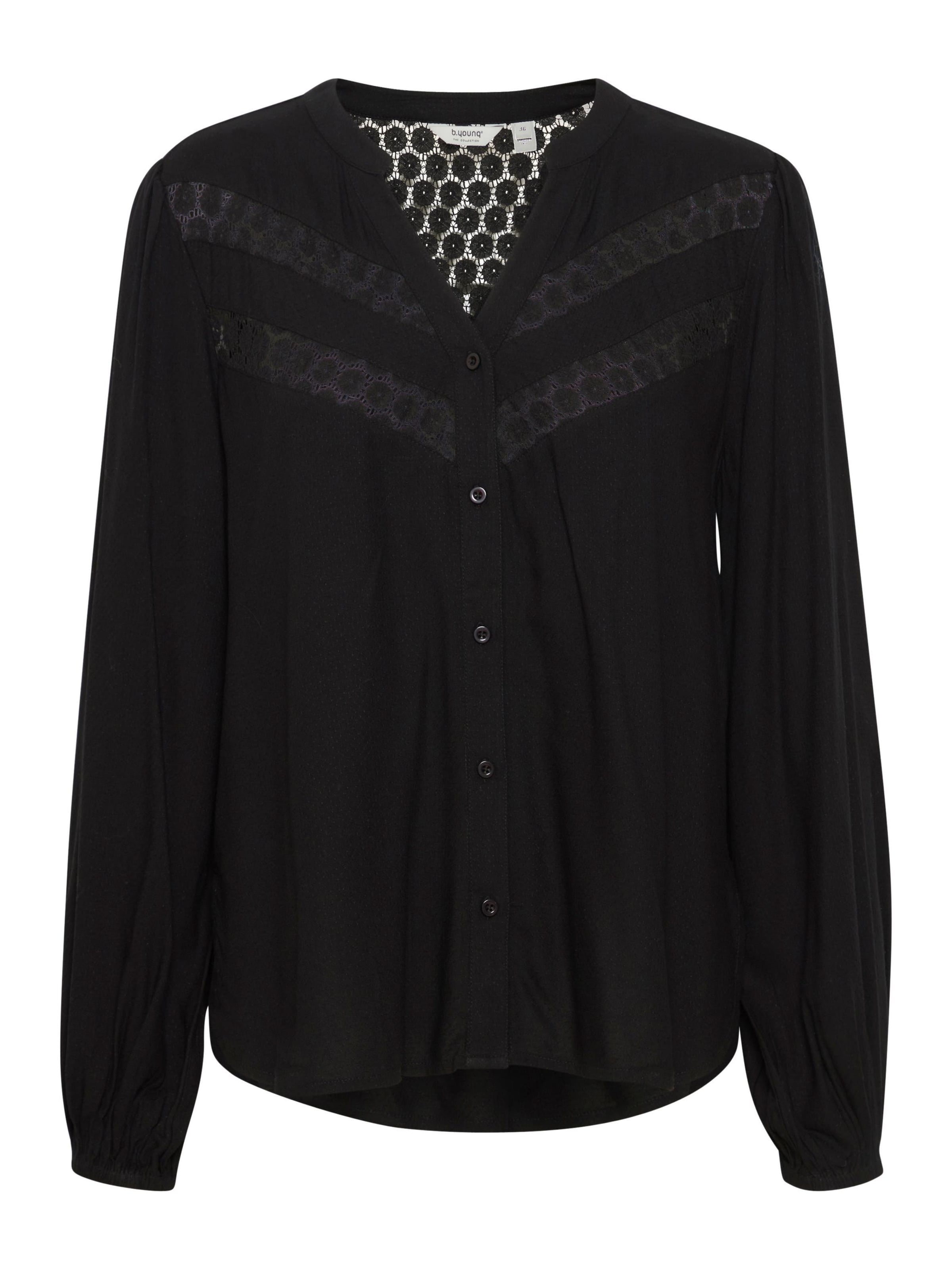 b.young Bluse 'Habine' in Schwarz: Vorderseite