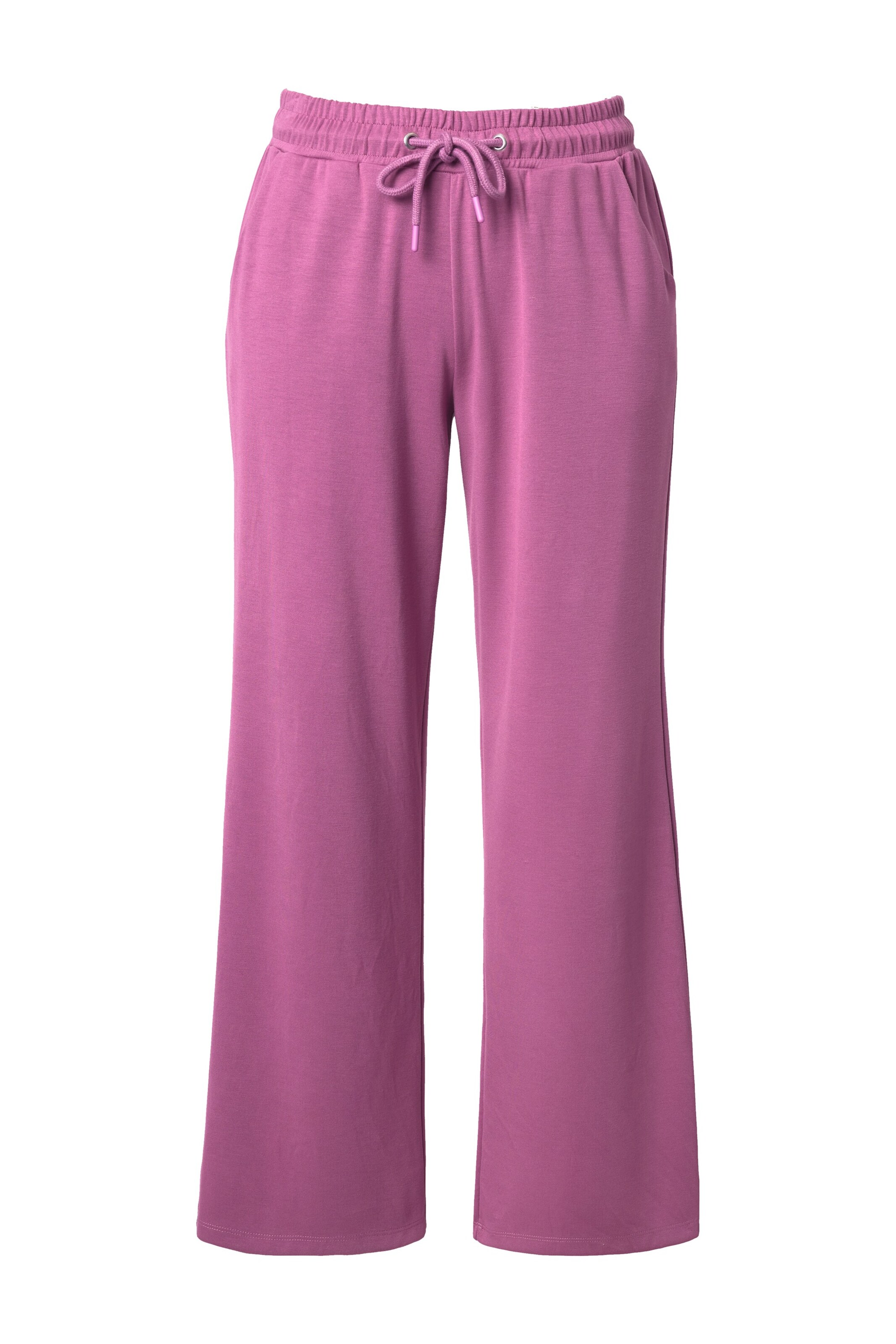 Ulla Popken Wide Leg Hose in Pink: Vorderseite