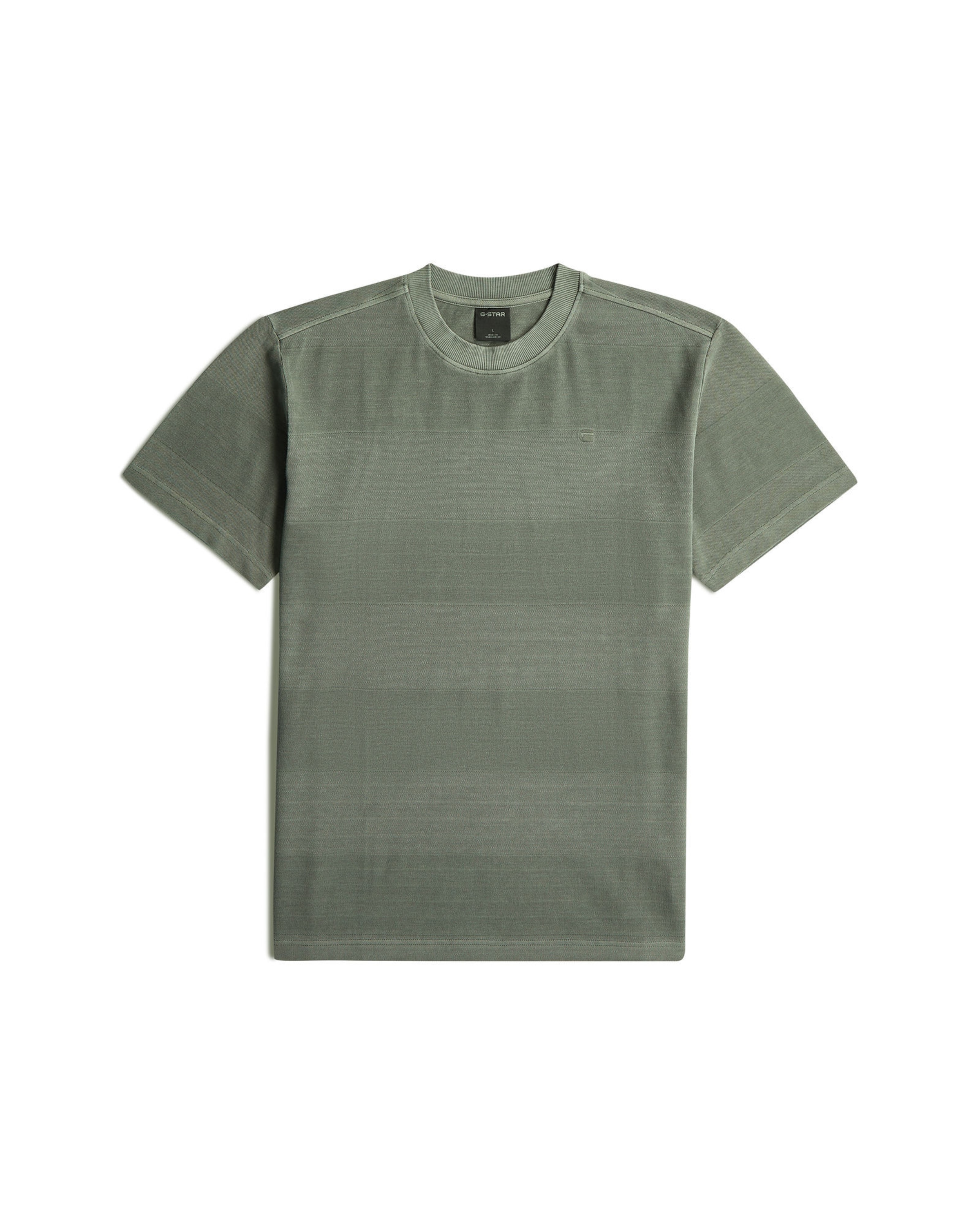 G-STAR T-Shirt - 'Washed Jacquard T-Shirt' in Grün: Vorderseite