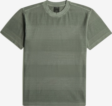 G-STAR T-Shirt - 'Washed Jacquard T-Shirt' in Grün: Vorderseite