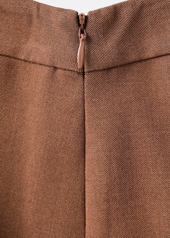 MANGO Wide Leg Hose 'Milano' in Braun