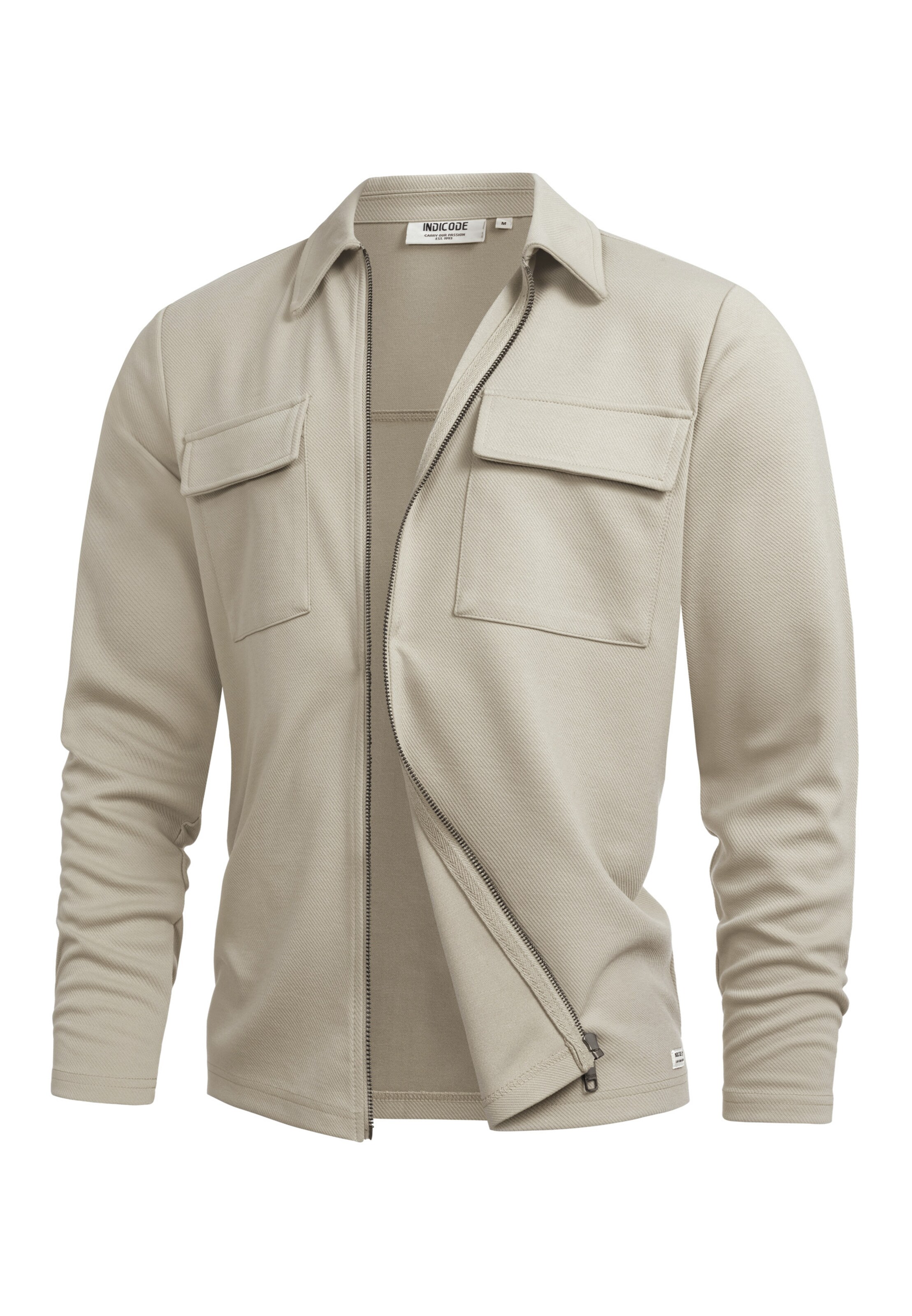INDICODE JEANS Chemise business 'Nezzo' en sable, Vue avec produit