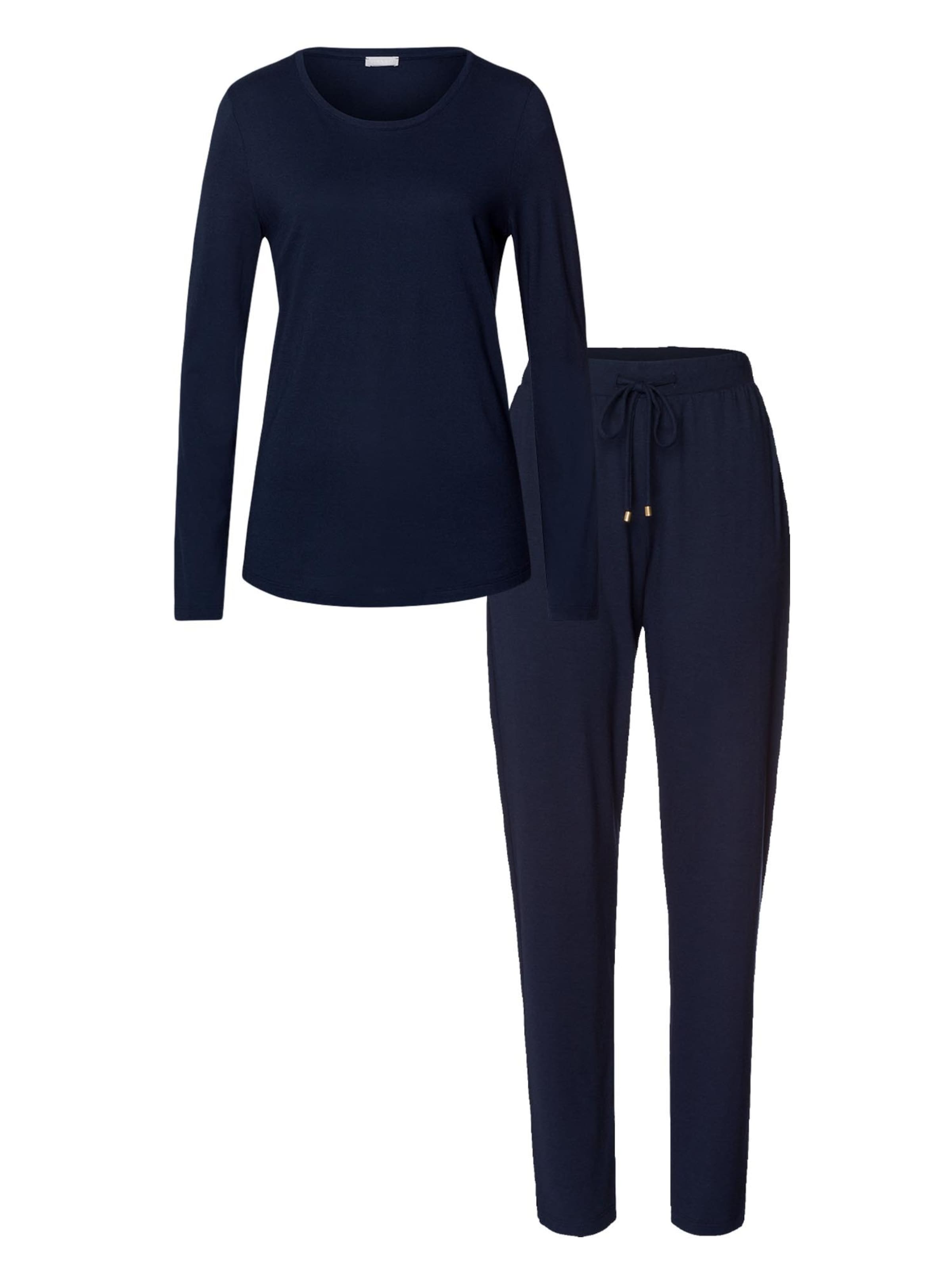 Hanro Pyjama 'Sleep & Lounge'‌‌‌‌‌‌‌‌‌ in Blau: Vorderseite